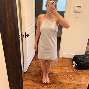 Halston Silver Suede dress